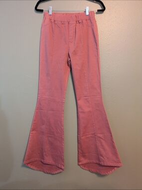 NWT Umgee Coral Flared Bell Bottom Jeans Size Medium Elastic Waist
